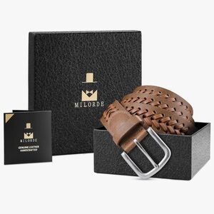 Leather Braided Belt